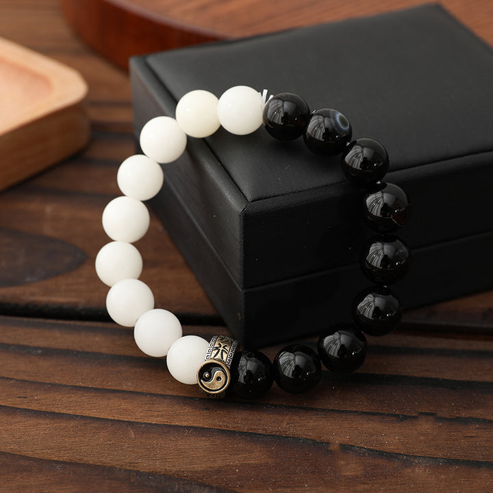 Celestial Harmony Yin-Yang Obsidian Bracelet