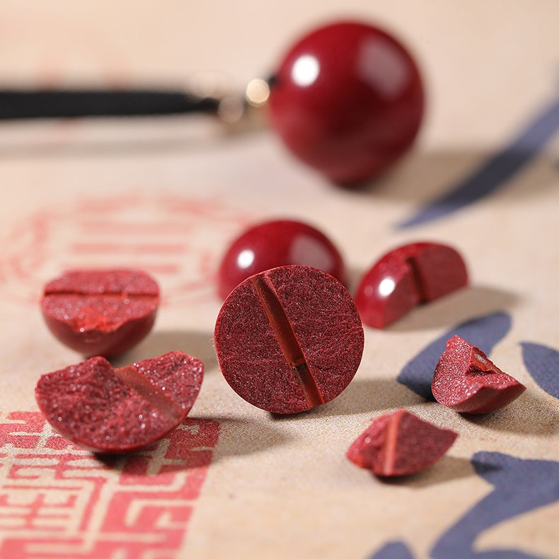 Cinnabar Beads - Wealth and Success