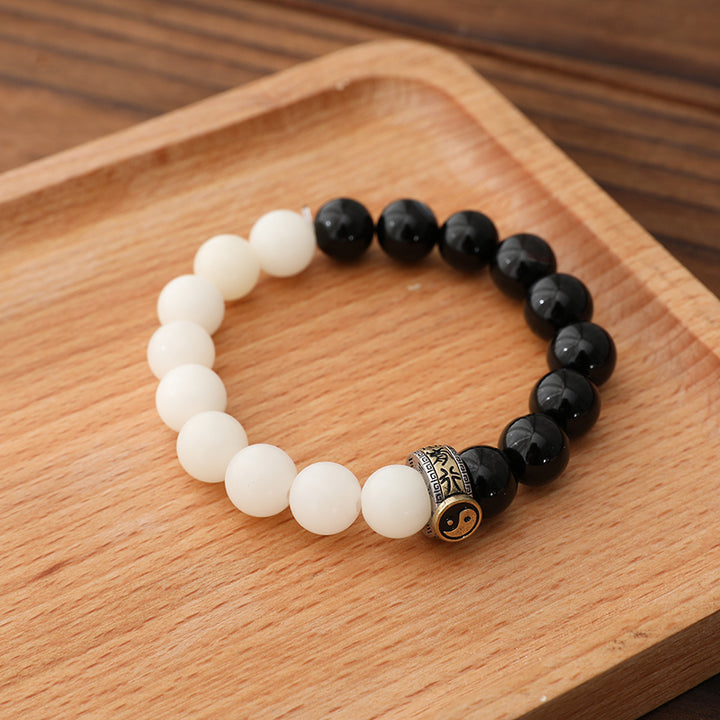 Celestial Harmony Yin-Yang Obsidian Bracelet